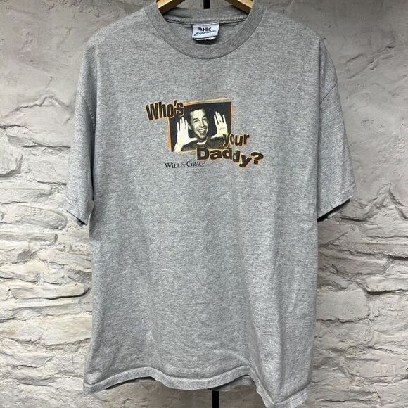 Vintage y2k NBC Jack Who’s Your Daddy Will & Grace Promo XL T Shirt Rare Gay - Picture 1 of 8